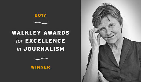Helen Garner wins a 2017 Walkley Award for Excellence in Journalism