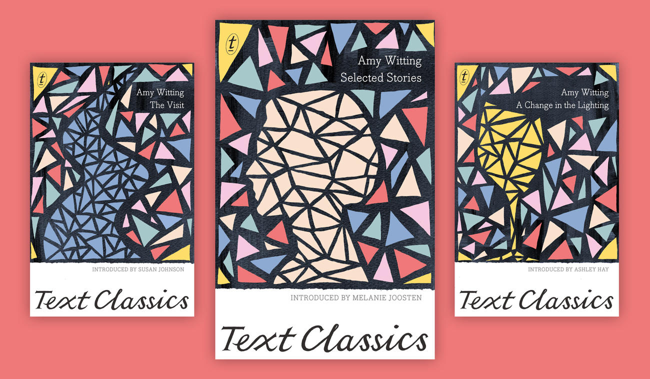 Covers of The Visit, A Change in the Lighting and Selected Stories by Amy Witting for the Text Classics series