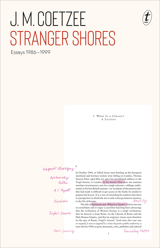 J.　Text　Essays　1986-1999,　by　book　Publishing　—　Shores:　Stranger　M.
