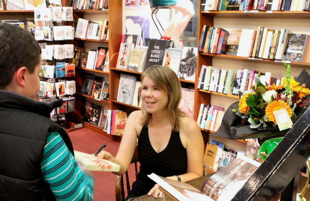 A. J. Betts signing at her book launch