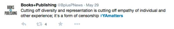 Books+Publishing tweet
