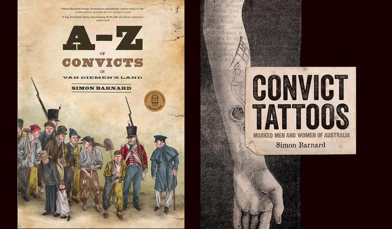 Book Covers for A-Z of Convicts in Van Diemen's Land and Convict Tattoos