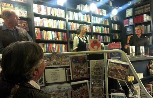 At the UK launch of *Madeleine*, L&R Bookshop, Notting Hill: Bruce Beresford, Sarah Lutyens and Helen Trinca